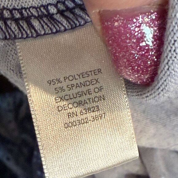 CJ Banks size 2X blue and white long sleeve sparkly blouse - Picture 6 of 10